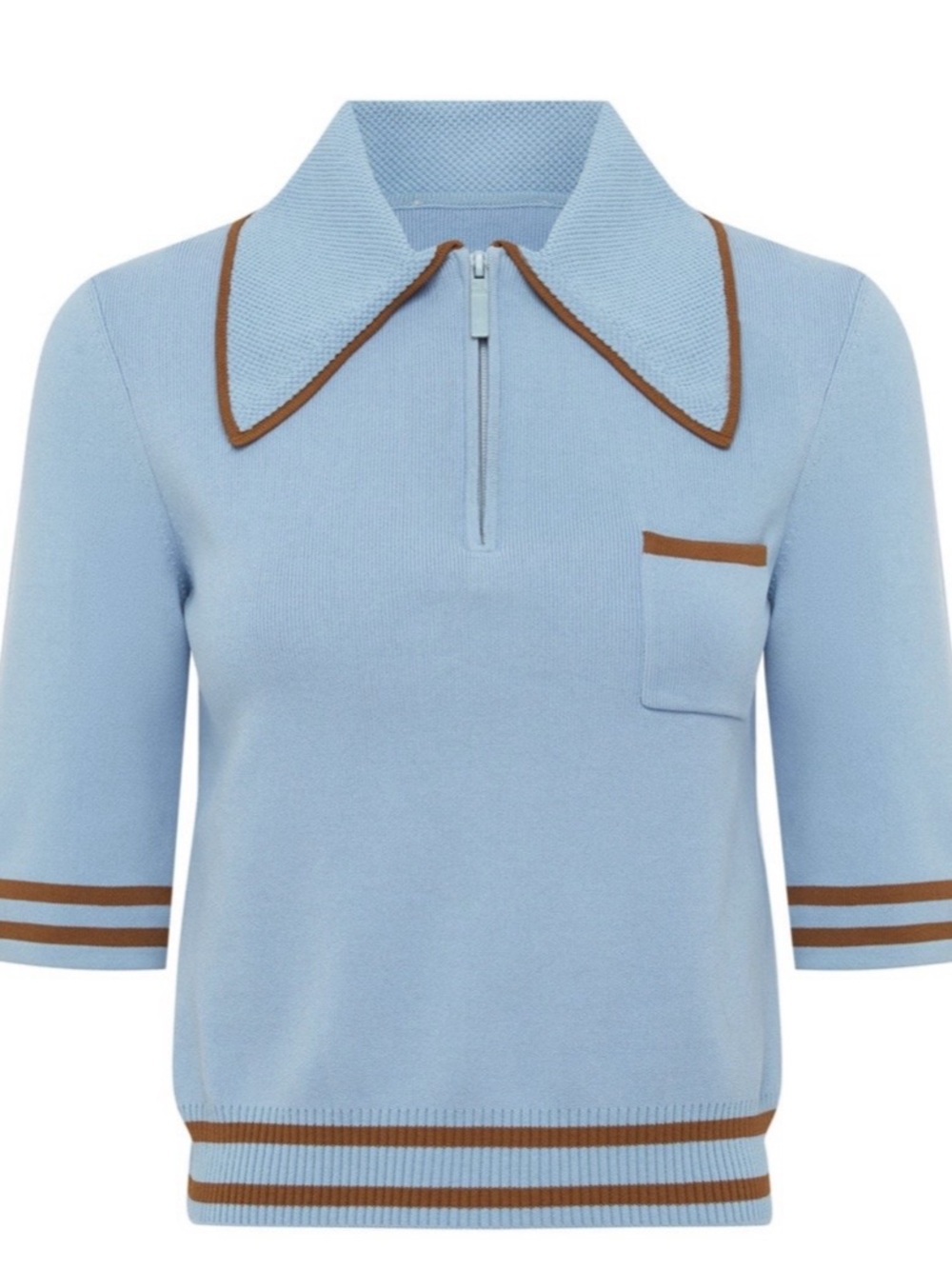 Alemais Noura Knit Polo – Blue– Size AU10/US6